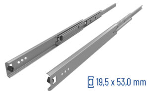 SCHOCK® Exklusiv Teleskopschiene Serie 078 Edelstahl – Überauszug