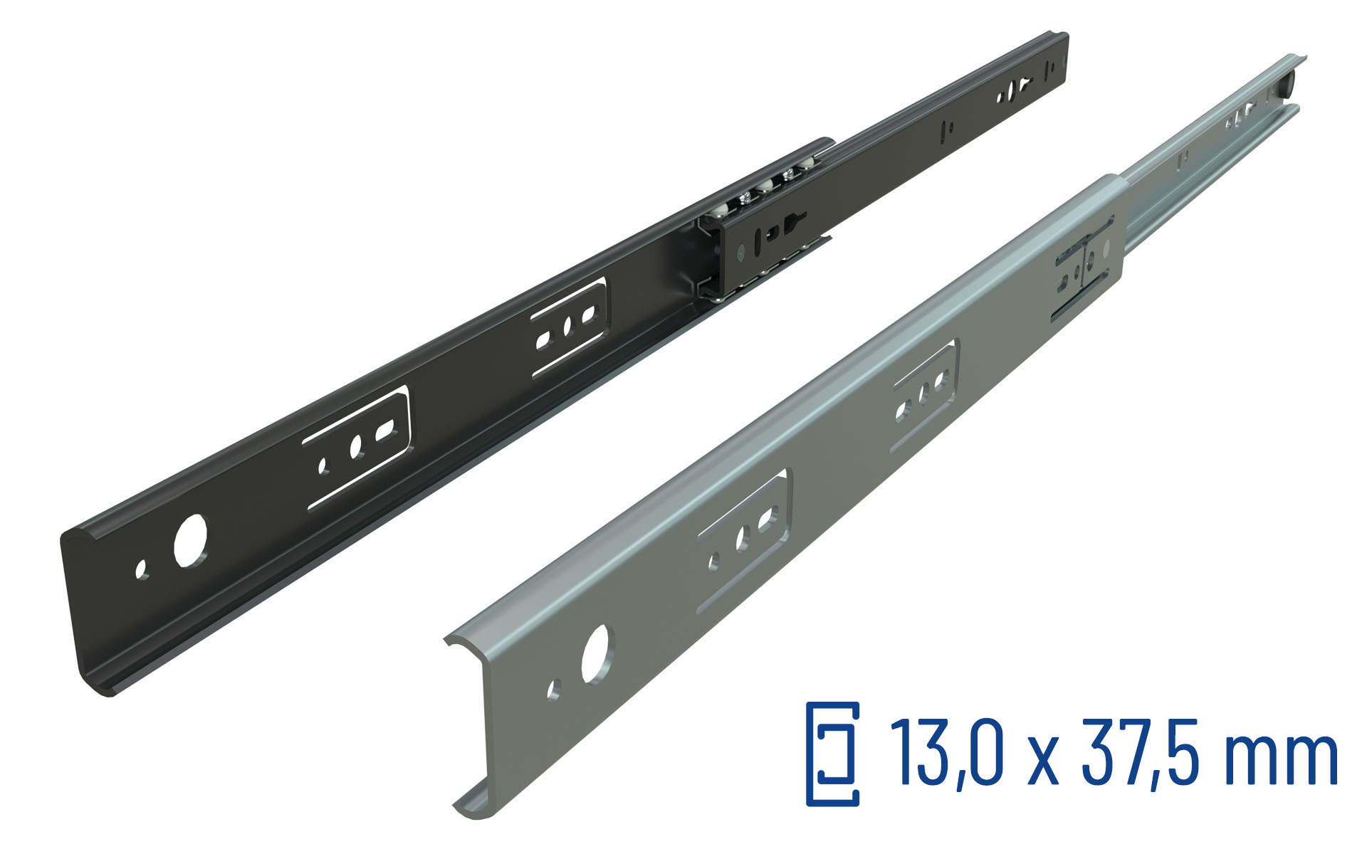 SCHOCK® MODULAR Serie 012 – Teilauszug bis 50 kg/Paar