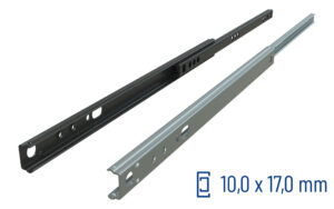 SCHOCK® Teleskopschiene Serie 017 – Teilauszug - beidseitig ausziehbar - bis 15 kg/Paar