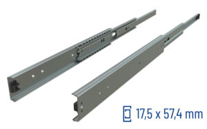 SCHOCK® Teleskopschiene Serie 038 Aluminium – Überauszug - bis 40 kg/Paar