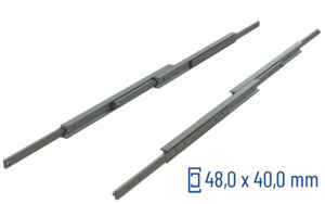 SCHOCK® CNC-gefräste Teleskopschiene Überauszug 200% ADDTS-40, bis 50 kg/Paar