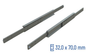 SCHOCK® CNC-gefräste Teleskopschiene Vollauszug ADTS-70, bis 330 kg/Paar