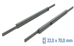 SCHOCK® CNC-gefräste Teleskopschiene Vollauszug ADTSB-70, bis 330 kg/Paar