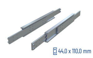 SCHOCK® CNC-gefräste Teleskopschiene Vollauszug DTS-110, bis 1800 kg/Paar