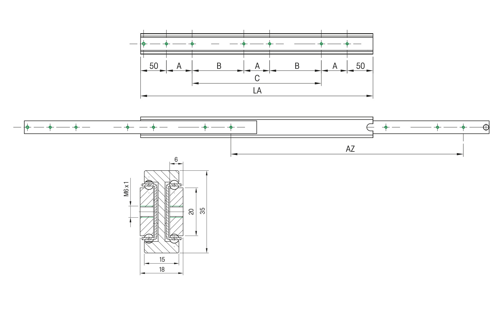 SCHOCK® Ultra-Schwerlast Teleskopschiene DTS-35 – Vollauszug – bis 120 kg/Paar – Bild 2