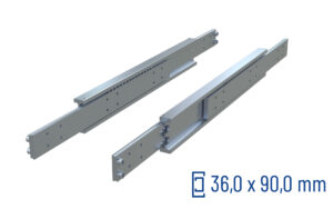 SCHOCK® CNC-gefräste Teleskopschiene Vollauszug DTS-90, bis 1050 kg/Paar