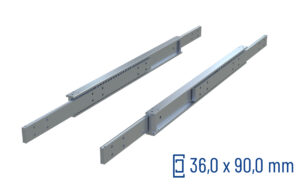 SCHOCK® CNC-gefräste Teleskopschiene Vollauszug DTSB-90, bis 1050 kg/Paar