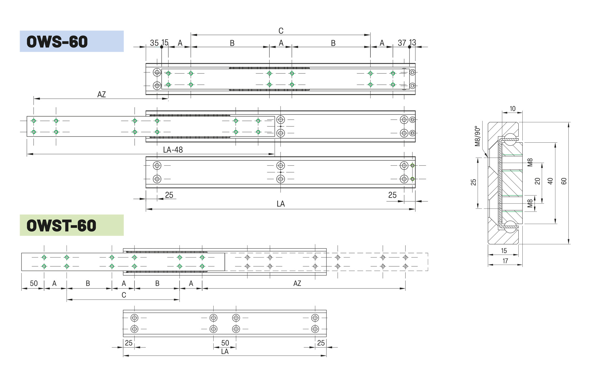 SCHOCK® Ultra-Schwerlast Teleskopschiene OWS-60 – Teilauszug – bis 750 kg/Paar – Bild 2
