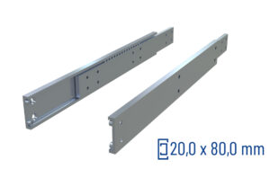 SCHOCK® CNC-gefräste Teleskopschiene Teilauszug OWS-80, bis 1210 kg/Paar