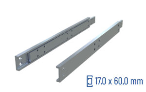 SCHOCK® CNC-gefräste Teleskopschiene Teilauszug OWST-60, bis 750 kg/Paar