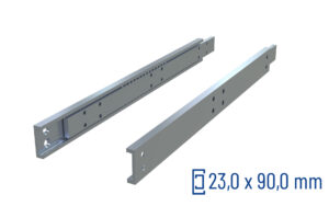 SCHOCK® CNC-gefräste Teleskopschiene Teilauszug OWST-90, bis 1600 kg/Paar