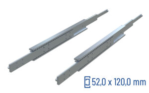 SCHOCK® CNC-gefräste Teleskopschiene Überauszug 150% QSRT-120, bis 680 kg/Paar