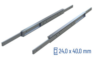 CNC-gefräste Teleskopschiene Vollauszug SDTSB-40, bis 154 kg/Paar
