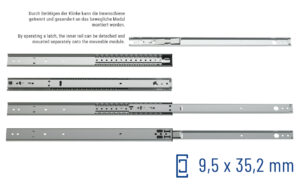 SCHOCK® Classic Teleskopschiene Teilauszug Serie 016
