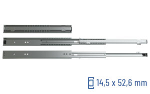 SCHOCK® Classic Teleskopschiene Überauszug 036 – Zuhaltung, Winkel, Einsteckstifte
