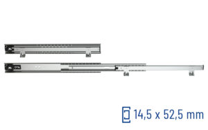 SCHOCK® Classic Teleskopschiene Überauszug 036 – Selbsteinzug, Winkel, Einsteckstifte