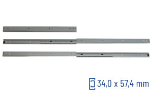 SCHOCK® Classic Teleskopschiene Vollauszug 048 – Zuhaltung, verwindungssteif