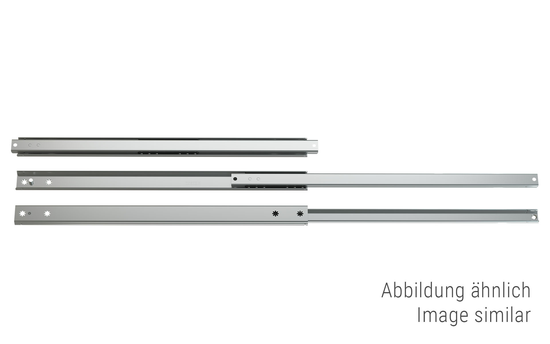 SCHOCK® Exklusiv Teleskopschiene Serie 010 – Teilauszug – beidseitig ausziehbar, Mittenrastung, bis 25 kg/Paar